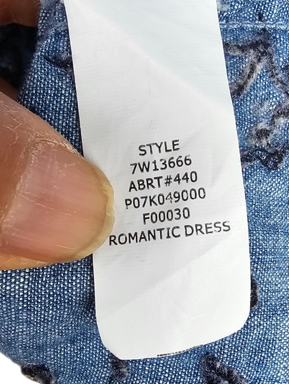 Lucky Brand Blue Chambray Eyelet Button-Front Midi Dress - Picture 11 of 11